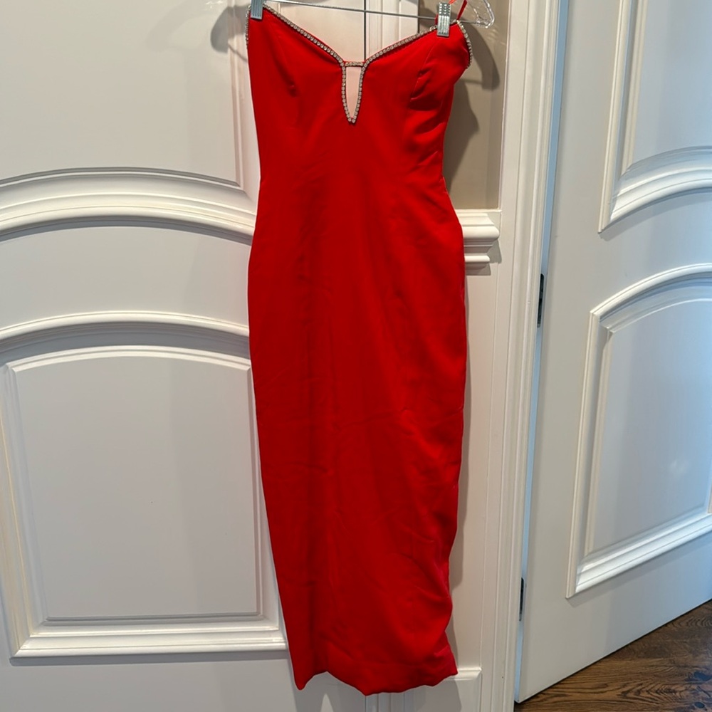 Rnwy dress with jeweled trim